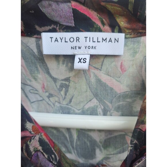 Taylor Tillman Fall Magnolia Brit Floral Rayon Dress Size XS - Picture 6 of 8